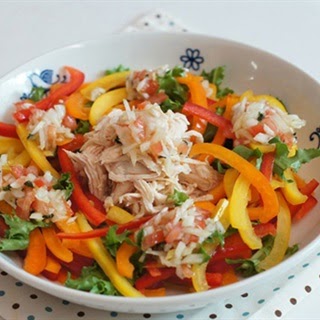 salad ớt chuông thịt gà